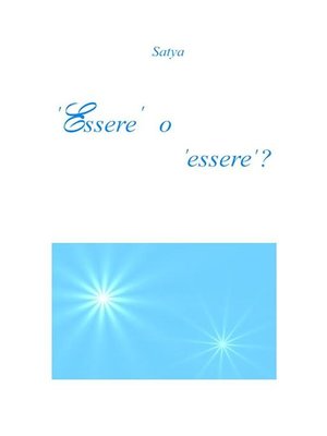 cover image of 'Essere' o 'essere'